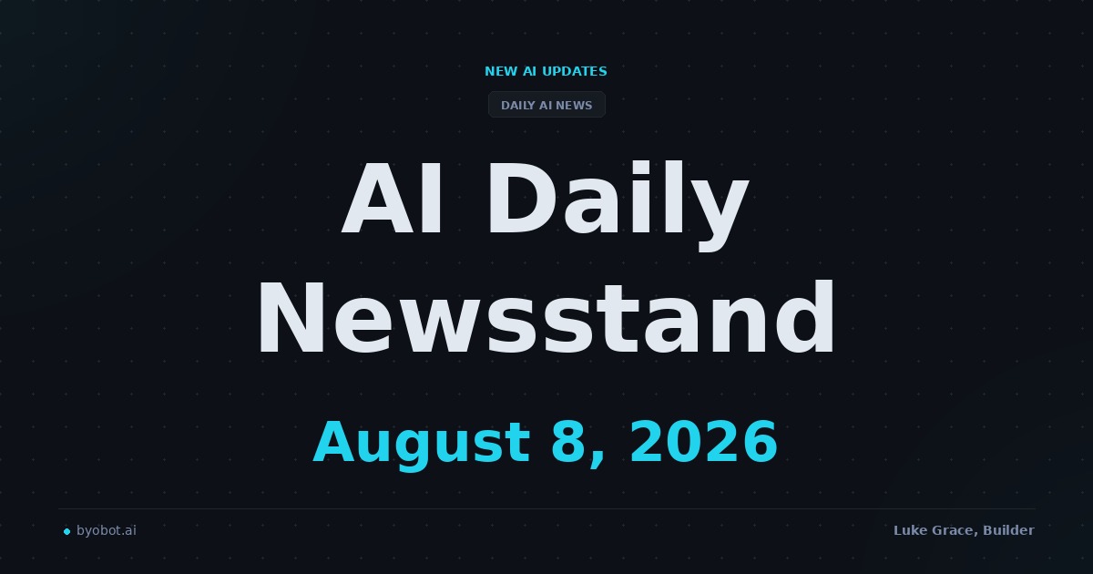 AI Daily Newsstand: August 8, 2026