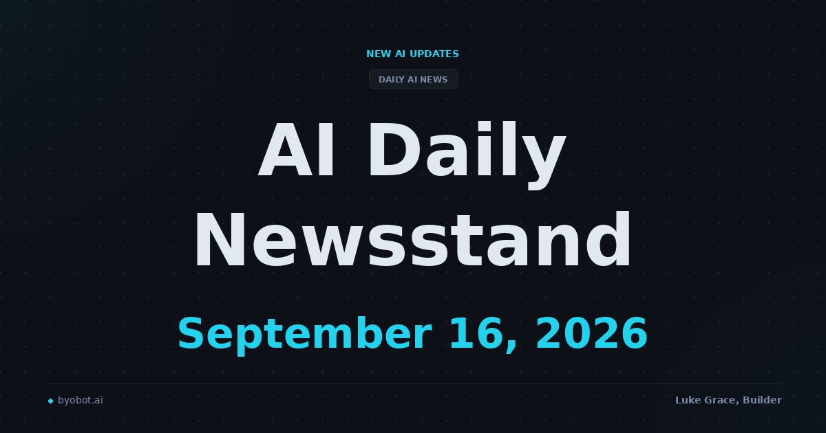 AI Daily Newsstand: September 16, 2026