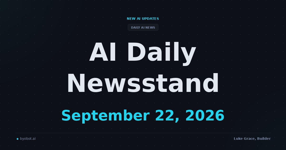 AI Daily Newsstand: September 22, 2026