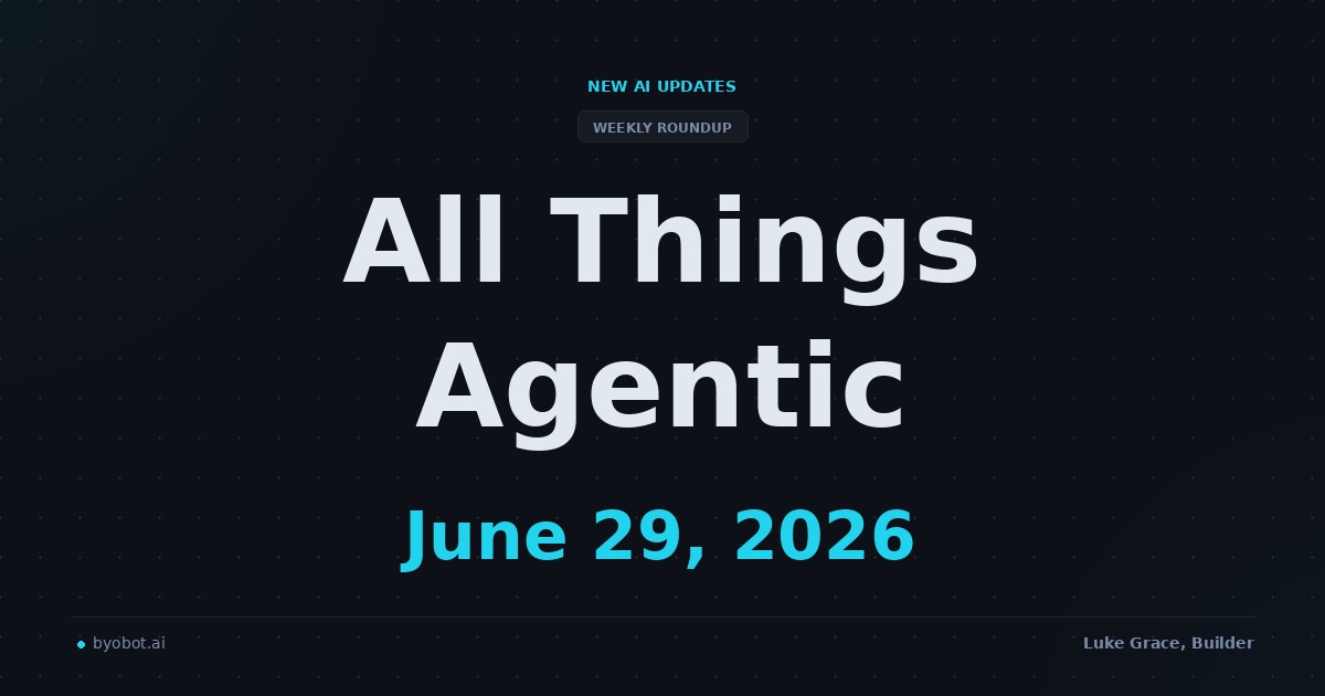 All Things Agentic: June 29, 2026