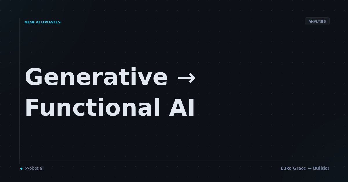From Generative to Functional: The Next Wave of AI is Automated Tasking