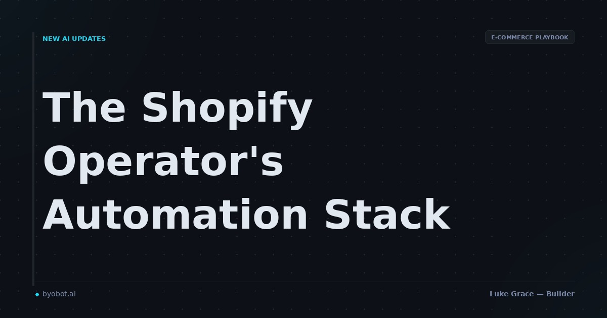 The Shopify Operator's Automation Stack