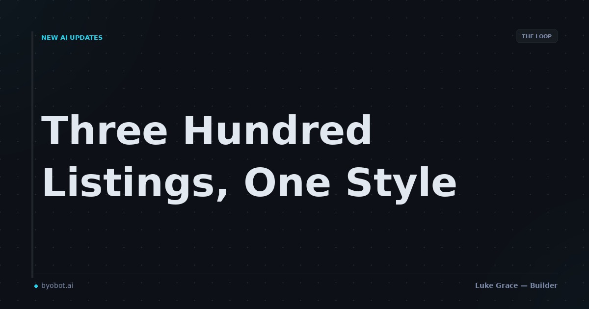 The Loop: Rewriting Titles and Descriptions Across a Whole Catalog