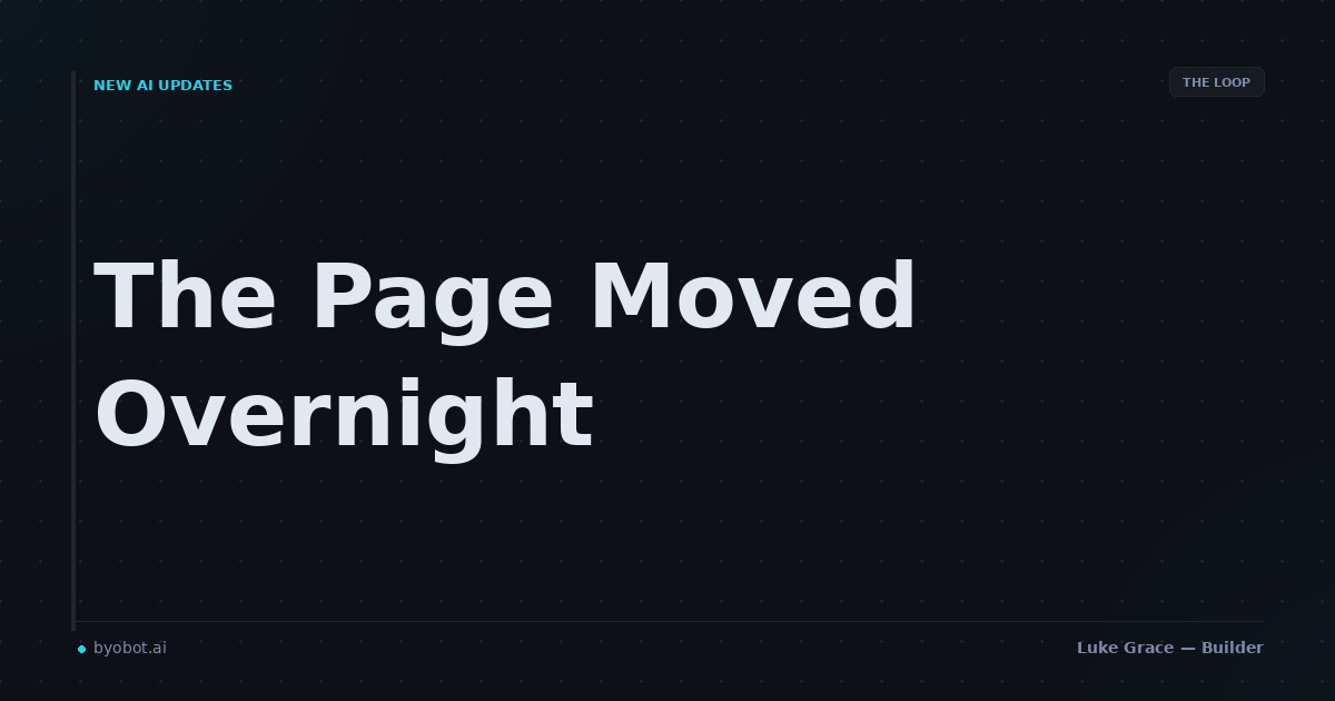 The Loop: The Automation That Broke When the Site Changed