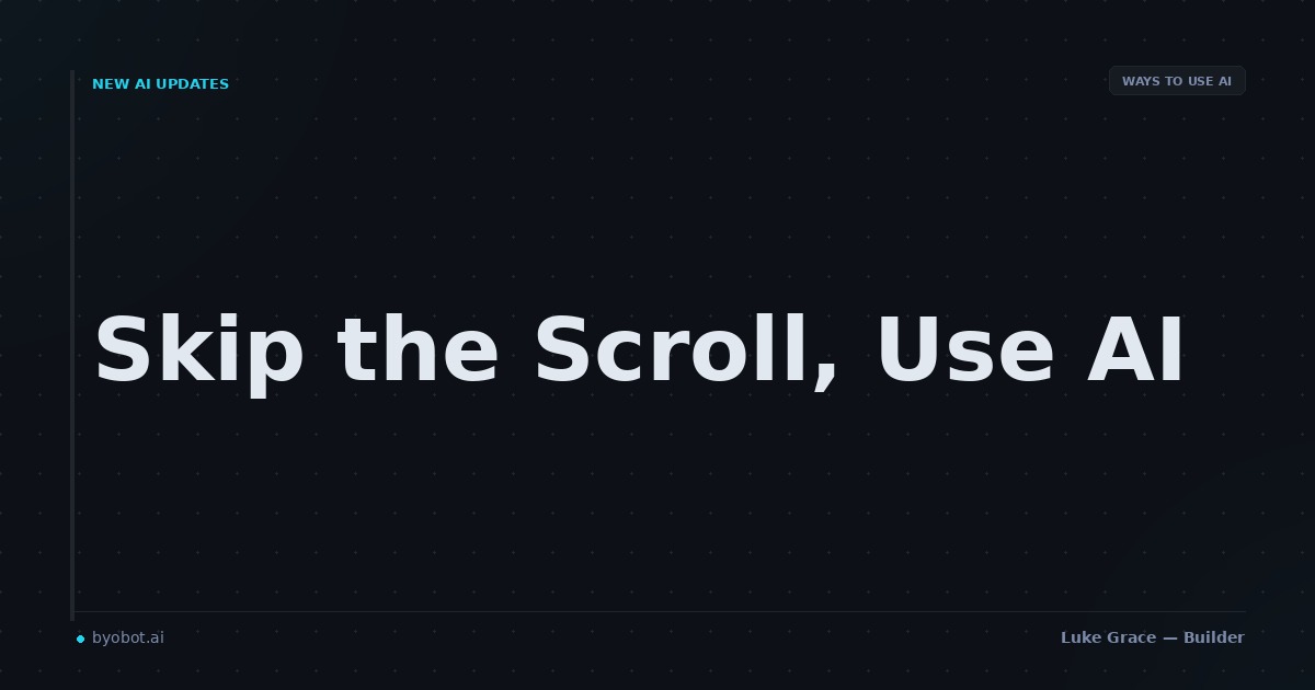 7 Ways to Use AI Instead of Doomscrolling